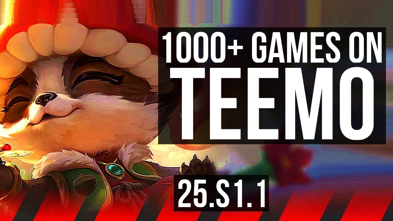 Teemo vs tahm kench top 1000 games na master 25 s1 1 youtube