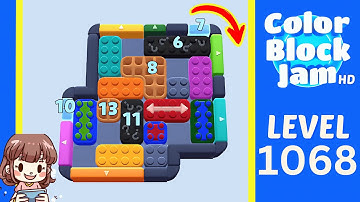 Color Block Jam Level 1068 Solution Walkthrough