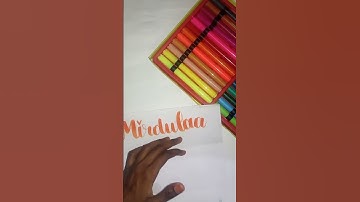 Mirdulaa,Bhagya,Blessy Charumathi|Name calligraphy lettering| fun with rifqa|#shorts 💕💕