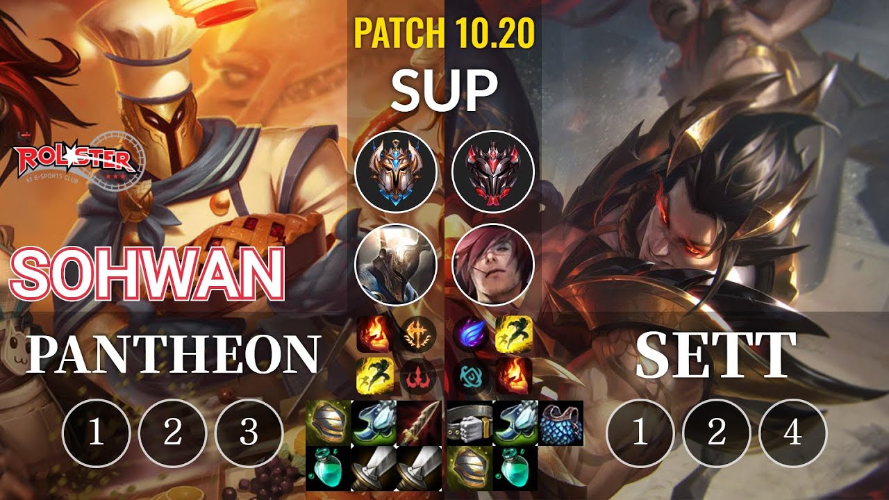 KT SoHwan Pantheon vs Sett Sup - KR Patch 10.20