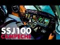 Piloting the SUKHOI SSJ100 into Campeche