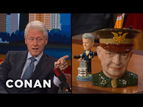 President Bill Clinton Gifts Conan A Bobblehead | CONAN on TBS