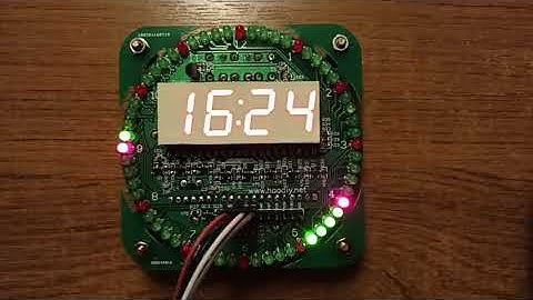 Rotating LED Electronic Clock Kit EC1204B.  Alternative program.