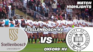 Match Highlights Stellenbosch XV vs Oxford XV Universities