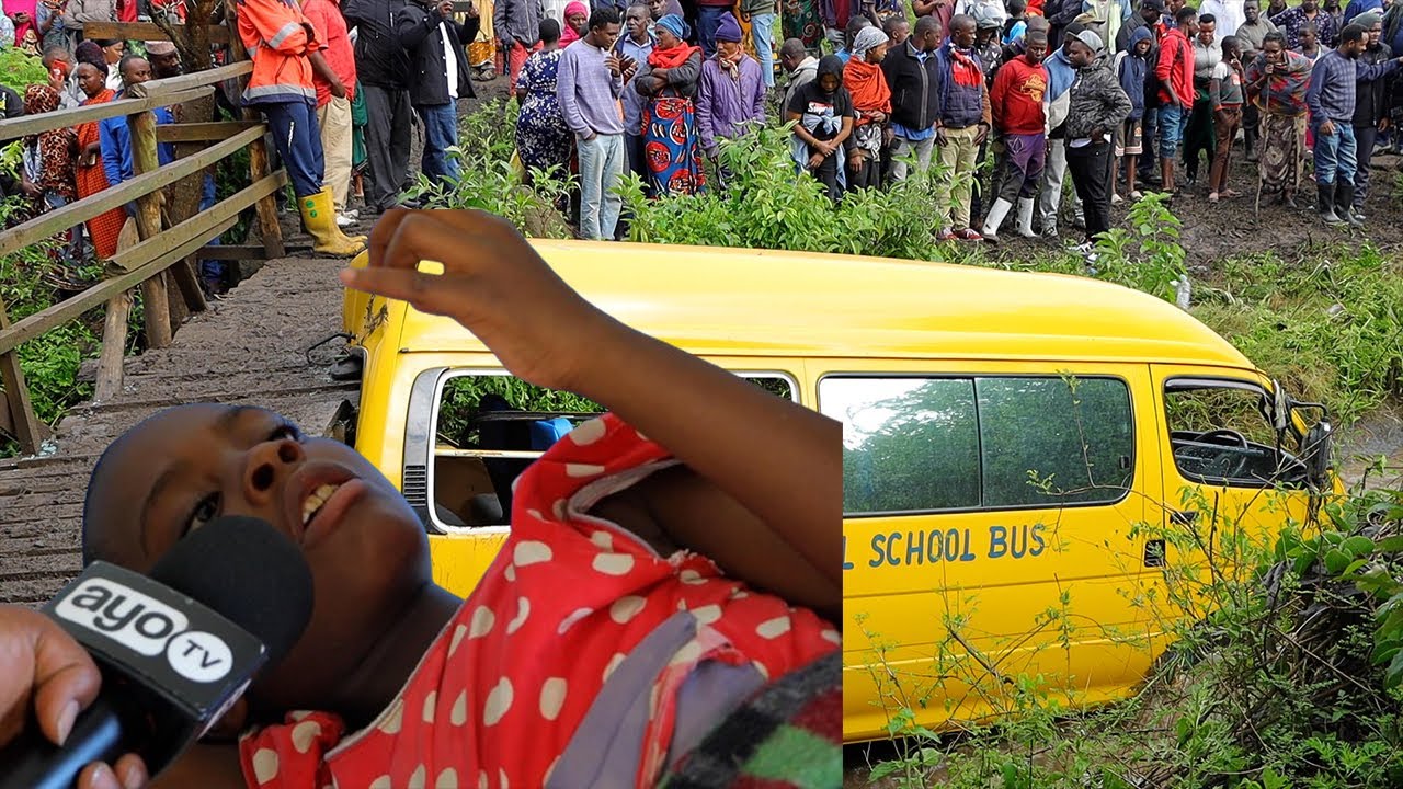 MTOTO ALIYENUSURIKA ASIMULIA DEREVA ALIVYOKUWA ANACHEKA NA KUITUMBUKIZA GARI DARAJANI