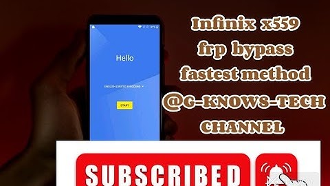 Infinix Hot 5(X559) frp bypass 2023 without pc
