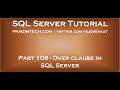 Over clause in SQL Server