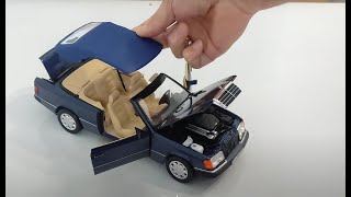 MERCEDES BENZ 300 CE-24 CABRIOLET 1992 METAL SCALE MODEL SCALE 1