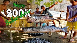 kakaibang handa TWO GIANT FISH LECHON | simple celebration | salamat mga bai❤ 200K unlock🎉🎊TGBTG