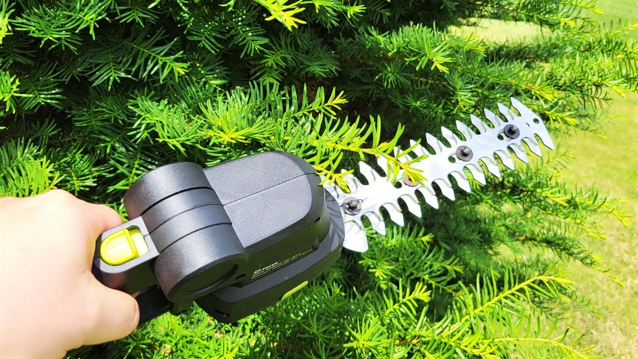 Saker Cordless Hedge Trimmer Review So Useful! YouTube