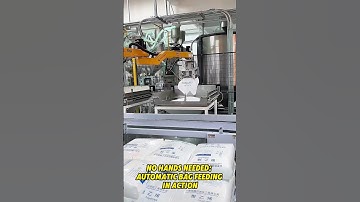 No Hands Needed: Automatic Bag Feeding In Action😎 #depalletizing #palletizer #robotics #palletizing