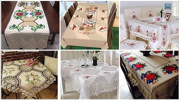 Outstanding And Stylish Hand Embroidered Table Cover And Table Mats Designs Patterns And Ideas