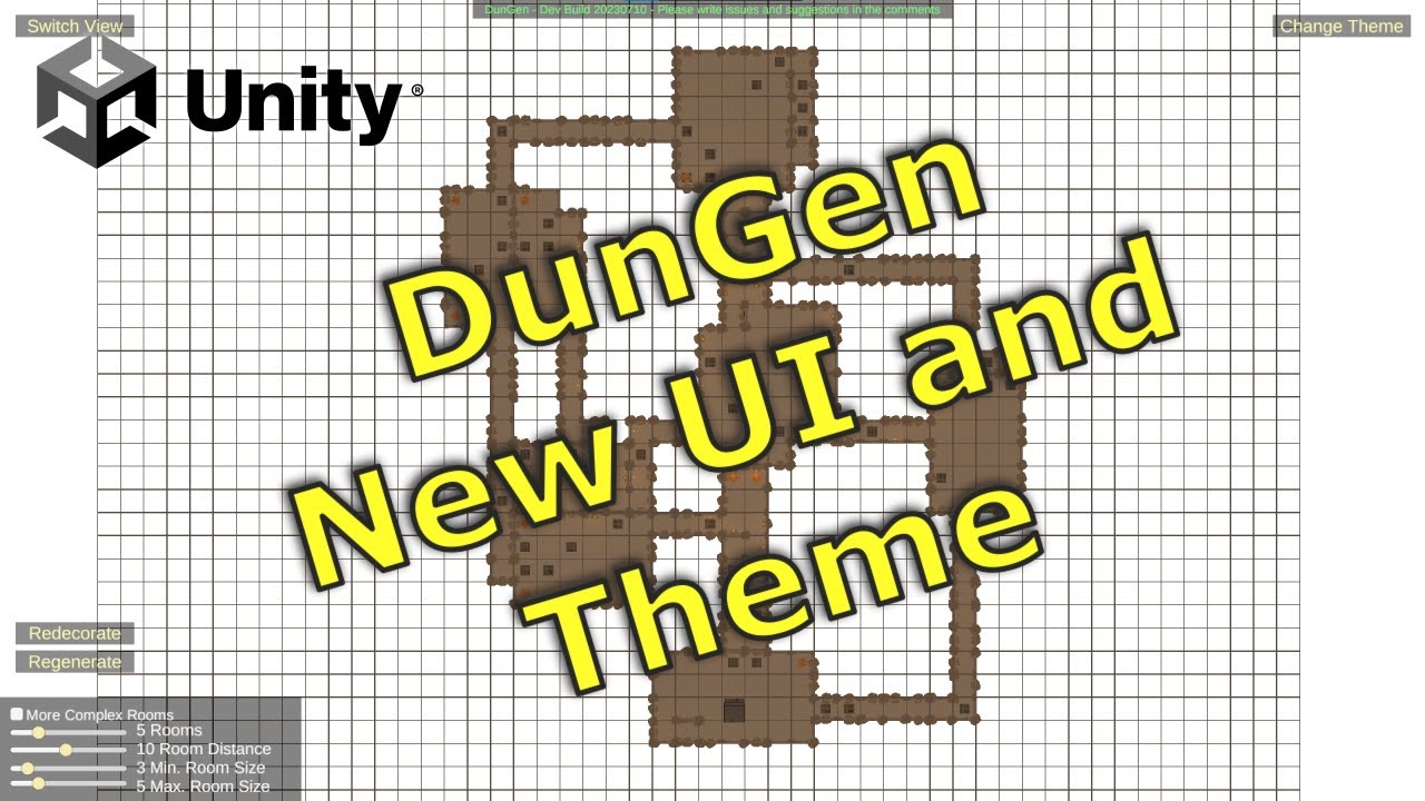 #002 Dungeon Generator New UI and Theme - YouTube