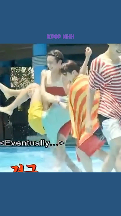Jungkook Carried Taehyung And Jumped Into The Pool 😂😂 #shorts #bts #jk #taehyung