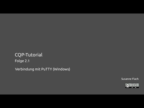 Korpustutorial – §2.1: PuTTY (Windows)