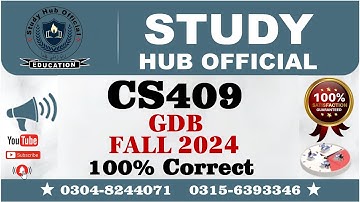 CS409 GDB Solution Fall 2024 By Study Hub Official