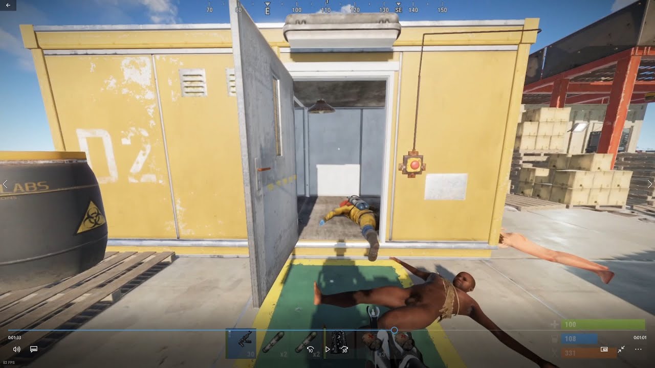 Solo counters small oil rig (Rust) - YouTube