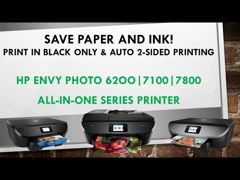 HP Envy Photo 7800 series printers : Print on both side automatically and in Black Ink only
