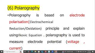 Electroanalytical methods