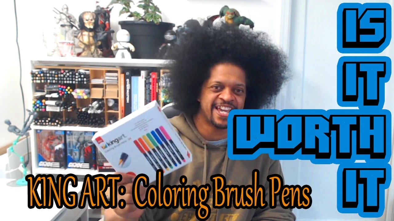 First impressions review of the KingArt Twin Tip Brush Markers. #artsu, Art  Markers