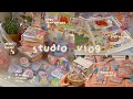 studio vlog 🍑 unboxing new products, journaling, &amp; packing orders