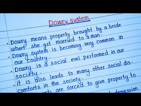 write essay on dowry system