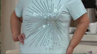 Quacker Factory Starburst Short Sleeve T-shirt on QVC