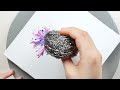 411 beautiful flowers  steel scrubber rolling technique  acrylic pouring  designer gemma77