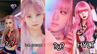 🖤 BLACKPINK ❤️ slayed pink hairs in their MVs