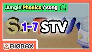 Phonics Song with Words | Alphabet Song for Kids | Single-Letter Sounds [Jungle Phonics #1-7]★BIGBOX