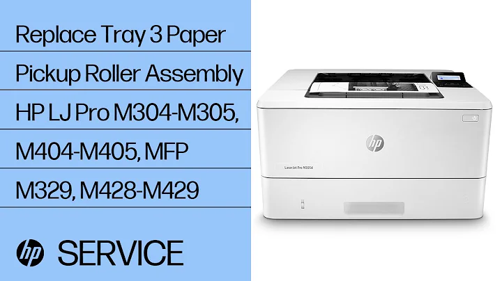 Replace Tray 3 Paper Pickup Roller Assembly | HP LJ Pro M304-M305, M404-M405, MFP M329, M428-M429