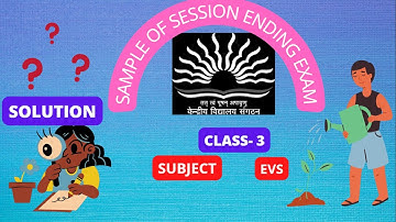 class 3 EVS term end exam sample paper with solution