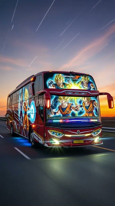 🔥 Bus Telolet Dragon Ball Keren Banget! | Goku & Vegeta di Jalan Raya 🚌✨