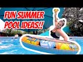 5 Fun Pool Activities for Summer! Lazy River, Slam Ball, and More! #SummerFun #waterballoons