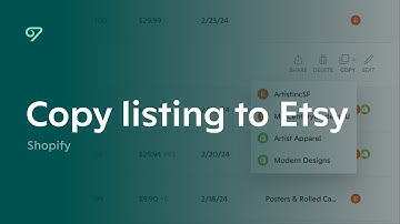 Copy Listings from Shopify to Etsy in Vela