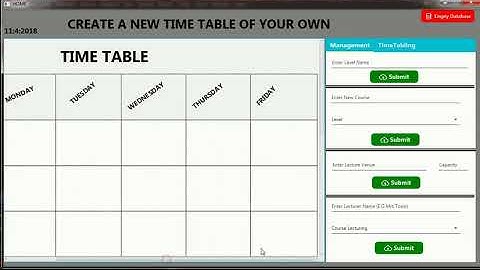 TimeTable Scheduling System (Java , JavaFX ,  Mysql)