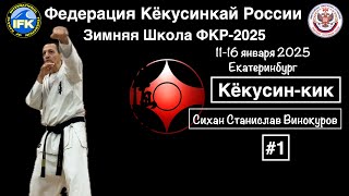 картинка: Кёкусинкай / Зимняя Школа ФКР-2025 / Кёкусин-Кик / Сихан Станислав Винокуров (1-я часть).