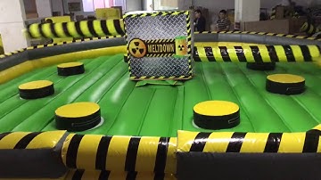 inflatable meltdown mechanical ride wipeout game