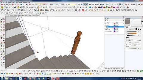 Học viên Tự Luyện Tập dựng cầu thang trong Sketchup