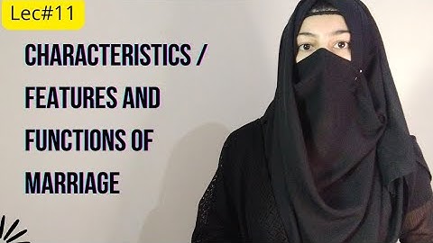 Characteristics/Features and Functions of Marriage in Sociology  || Urdu Hindi Sociology Lectures