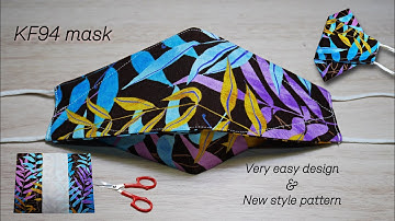 Very easy new style pattern|KF94 mask making ideas|sewing tutorial