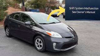 “Shift system malfunction” warning in Toyota Prius