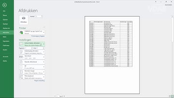 MS Office 365 - Excel: Afdrukken - Afdrukinstellingen