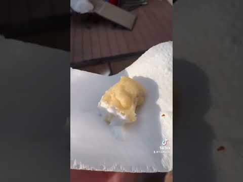 Frying a marshmallow