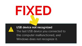 usb device not recognized windows 10 / 8 / 7 fixed | how to fix unrecognized usb flash drive quickly