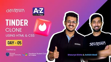 [LIVE] DAY 05 - Tinder Clone using HTML & CSS  | COMPLETE in 7 - Days