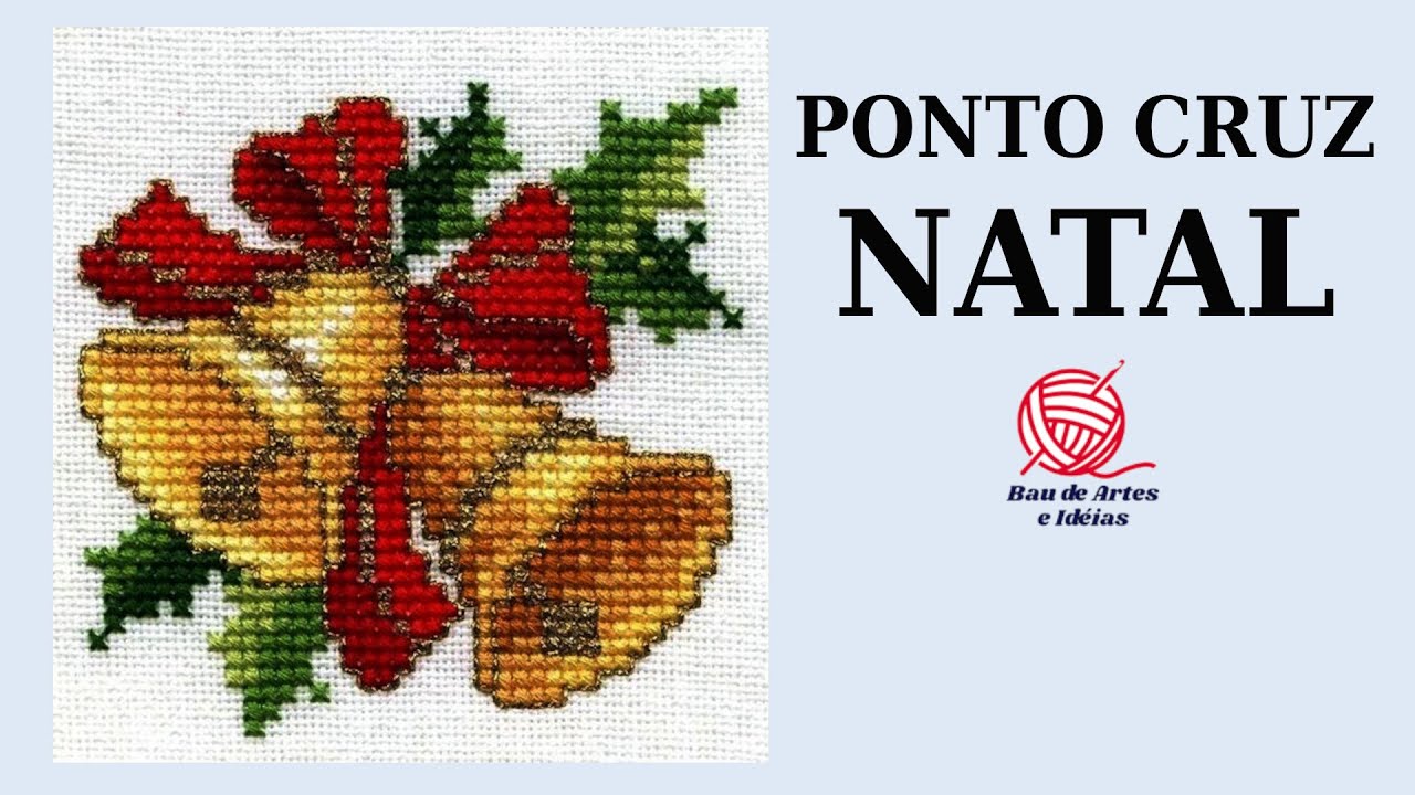 PONTO CRUZ NATAL 01  Bau de Artes e Idéias | CHRISTMAS CROSS STITCH
