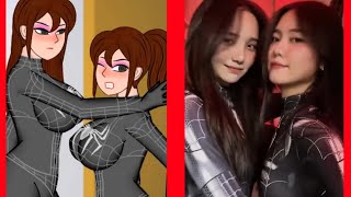 Knock Knock Transition Spider Girl Tiktok Comparison screenshot 3