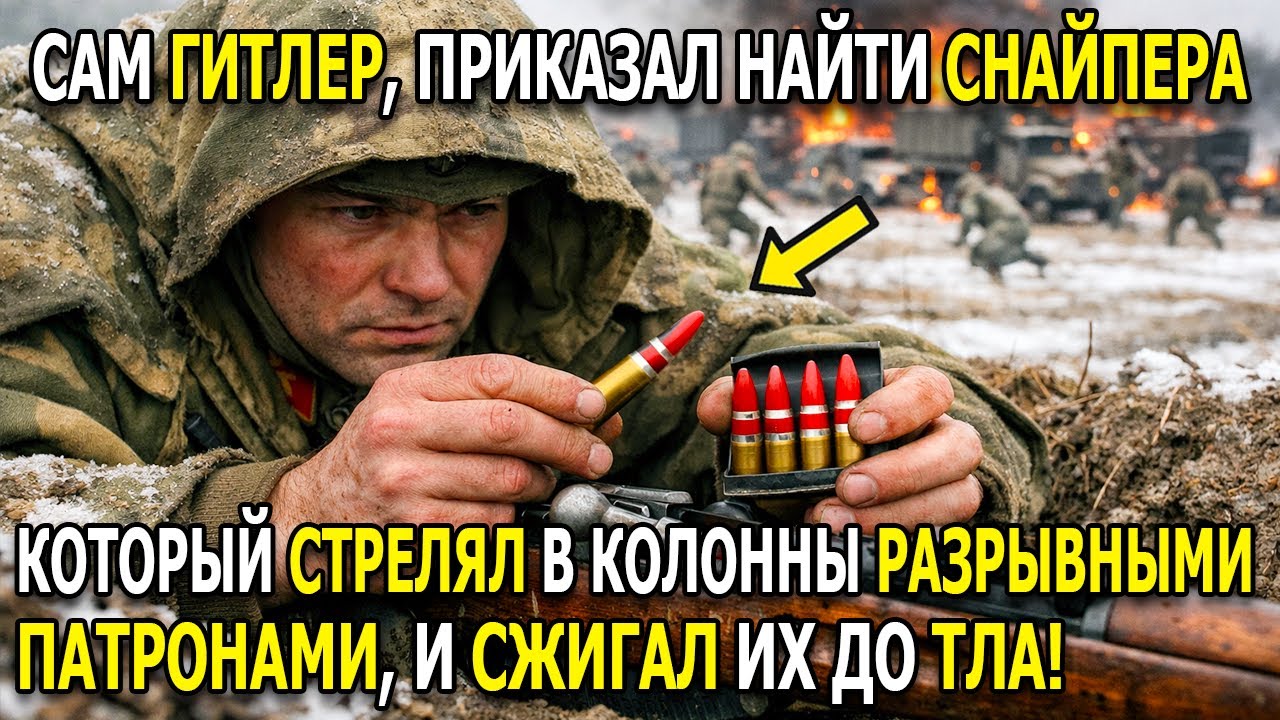 ГИТЛЕР ПРИКАЗАЛ НАЙТИ ЕГО!СОВЕТСКИЙ Снайпер, который ИЗМЕНИЛ Винтовку , и УНИЧТОЖАЛ Колоны Немцев!