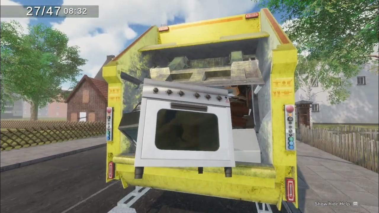 garbage truck took the whole house away, crushing and destroying